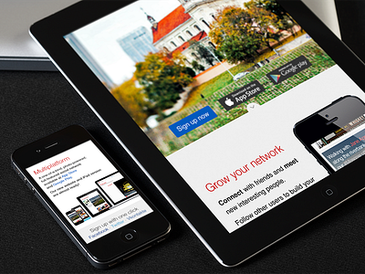 Landind for We Heart Pics interfaces landing responsive design web whp