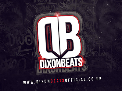 Dixon Beats Branding 3d dark graffiti red