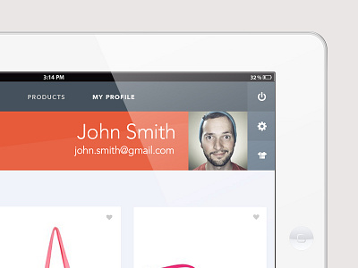 Profile app ios ipad iphone mobile profile ui user interface ux