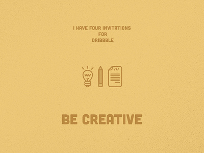 Be Creative be creative creative cubano dribbble icons icons design invitation invitations lamp paper pencil rounded