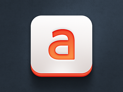 Secret app icon (WIP) app application icon design icon ios iphone mobile orange the funtasty