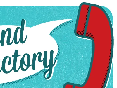 Retro Phone bitmap bubble halftone illustration phone retro script speech