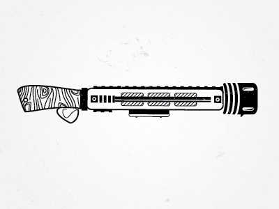 the blunderbuss blunderbuss gun illustration looper minimalist movie simplistic time travel