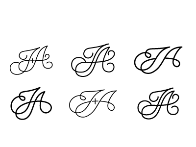 J + A logo monogram wedding