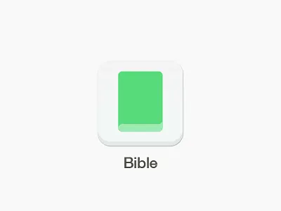 Bible App Icon bible color colour concept flat green ios light simple white