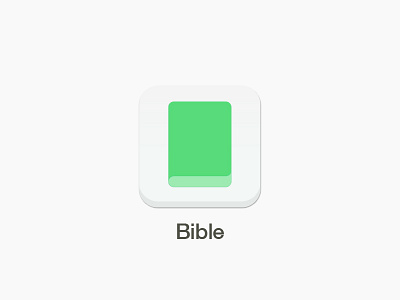 Bible App Icon bible color colour concept flat green ios light simple white