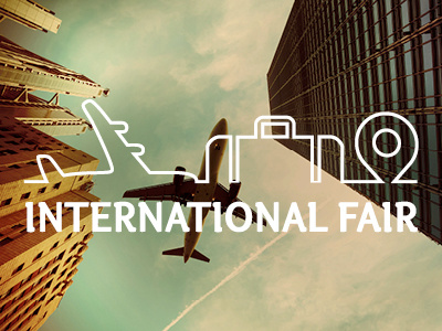 International Fair 2 city international logo logotype plane travel trip