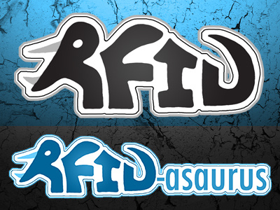 RFID-asaurus dinosaur icon logo type