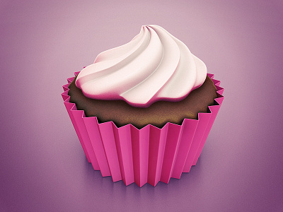 Cupcake 3d cupcake illustration maya