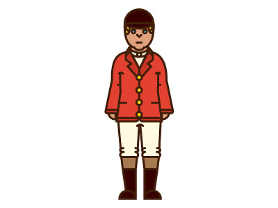 Foxhunter farm fox fox hunter foxhunter hunt illustration single weight vector