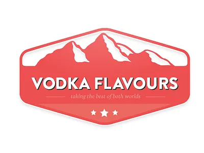 Vodka Label bottle brandon grotesque label logo mountains red russian stars vintage vodka wodka