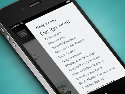 Off Canvas Responsive Nav design interface mobile navigation responsive ui ux web website