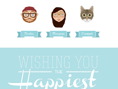 Birthdaycard birthday card cat illustration