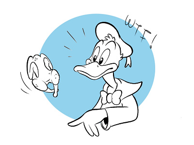 WTF ! cartoon chicken disney donald duck toon walt