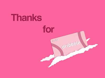 Thanks for invite debut dribbble first shot flour invite shot thanks