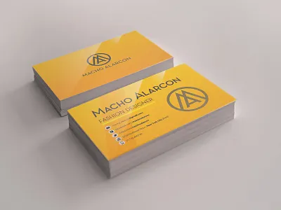 Macho Alarcon bcard branding business card fashion jardo logo mockup