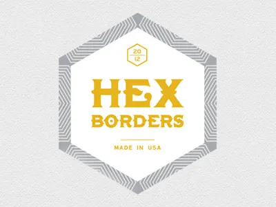 Hex Borders Logo boardgame catan identity logo