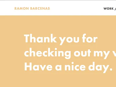 New Portfolio Site bourbon neat portfolio ramon barcenas responsive site tan thank you web wordpress work