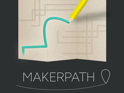 Unused Makerpath dots journey logo map path