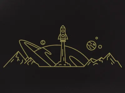 Lift Off planets rocket simple space