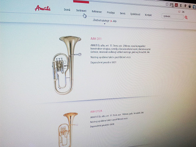 Products amati color music instruments webdesign website