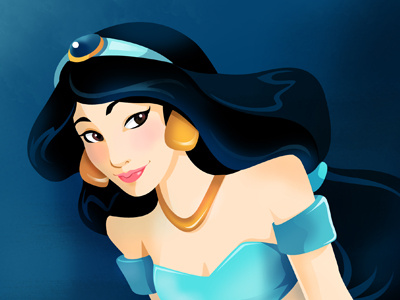 Jasmine blue disney princess jasmine pinup