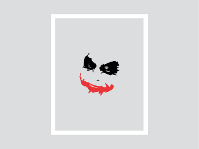 Pop Art poster - The Joker batman black film grey heath ledger joker movie pop art poster red