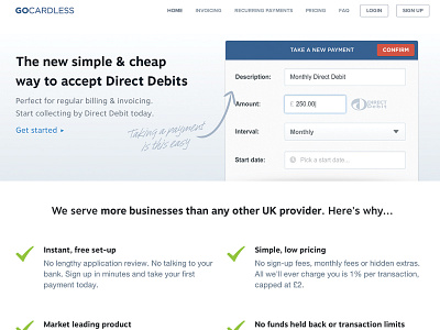 GoCardless.com v3 gocardless home homepage