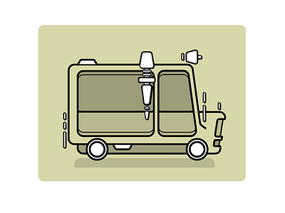 Vector Graphics — Ice Cream Truck 02 car design concept sepia sketch van vector graphics vehicle design