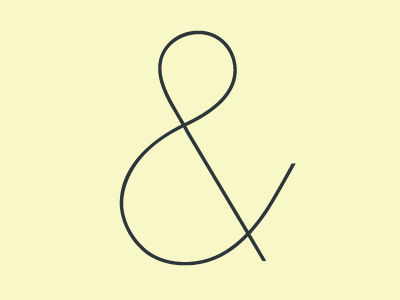 & ampersand and font light type