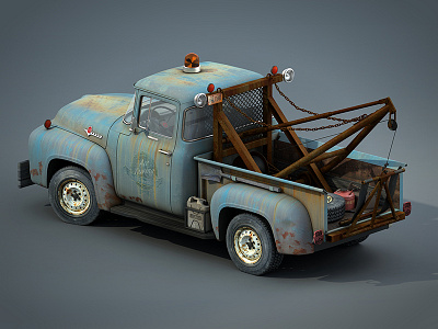 Wip F100 Wrecker Textured 3d automotive car dangeruss wrecker