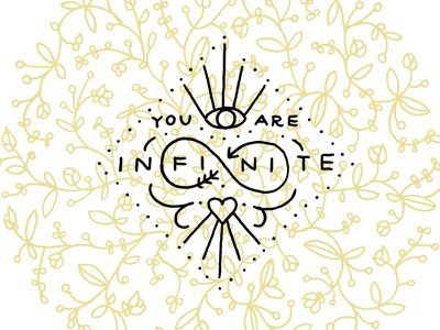 Infinite drawings floral infinity pattern patterns vine yellow