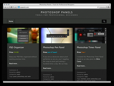 pspanels.com panels pen photoshop plugins professional scripts site time savers timer tools