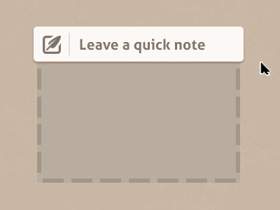 Leave a quick note! button ui compose concept dropdown note select ui