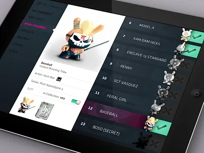 Kidrobot App UI app app design design digital design ipad kidrobot mobile personal project ue ui user experience user interface ux visual design