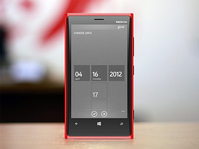 Date Selection date giveat select selection ui ux windows windowsphone wp