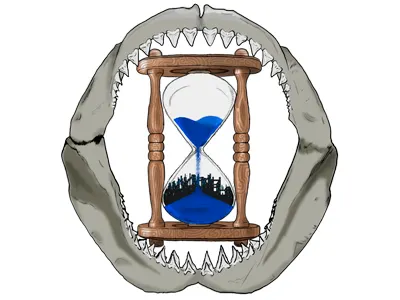 Jaws and Hourglass Design design hourglass jaws shark tattoo time