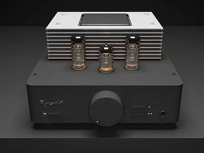 Tube Amp 3d amp audio black box graphit lamp maya tube vray
