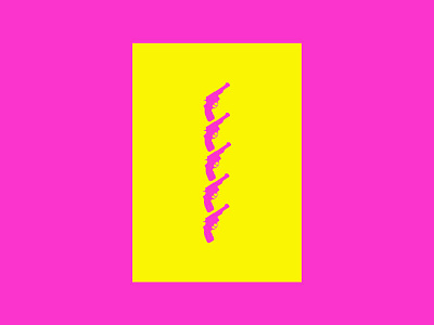 Pop Art greetings card - Sex Pistols bright card greetings card guns music neon pink pistols pop art poster sex sex pistols yellow