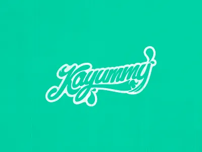 Kayummy blog branding cream food fresh green guscocox kayummy lettering logo pixelg script
