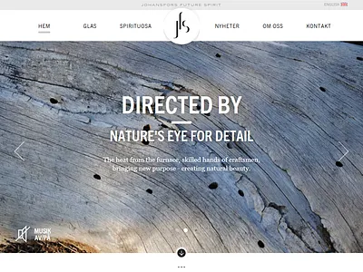 JFS Future Spirits glassware responsive spirits swedish ux design webdesign