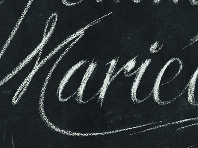 Mariée drawing lettering script type