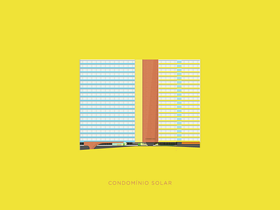 Solar architecture belo horizonte building illustration modernism yellow