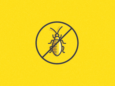 bug defense bug icon vector yellow