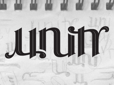 Another ambigram ambigram hand lettering illustrative lettering typography unity