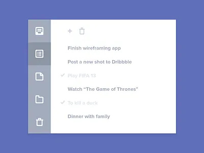 Flat Widget blue flat grey simple ui