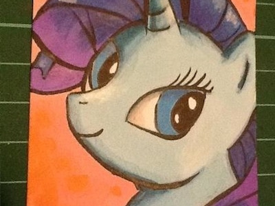 My Litttle Pony letraset my little pony promarkers sketch card