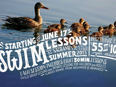 Swim Lessons Lettering hand lettering