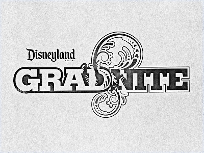 Grad Night Logo disney disneyland logo typography