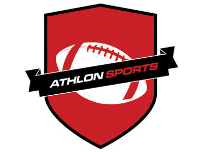 Athlon Sports Shield Logo Idea athlon sports branding minimalistic shield